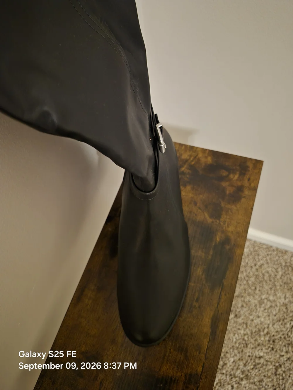 Women's Black Tall Riding Boots - White Mountain, Wide Calf